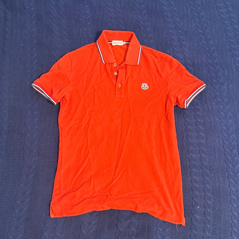 Moncler Bright Red Polo Shirt